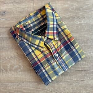 Polo Ralph Lauren Classic Fit Plaid Button Down Shirt Long Sleeves Size Large